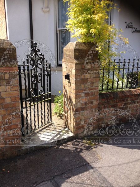 Victorian Style gate on front of Victorian House, Taunton, Somerset