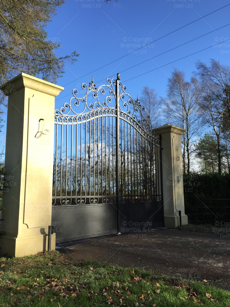 Large Wrought Iron Gates, Bittescombe Manor, Exmoor